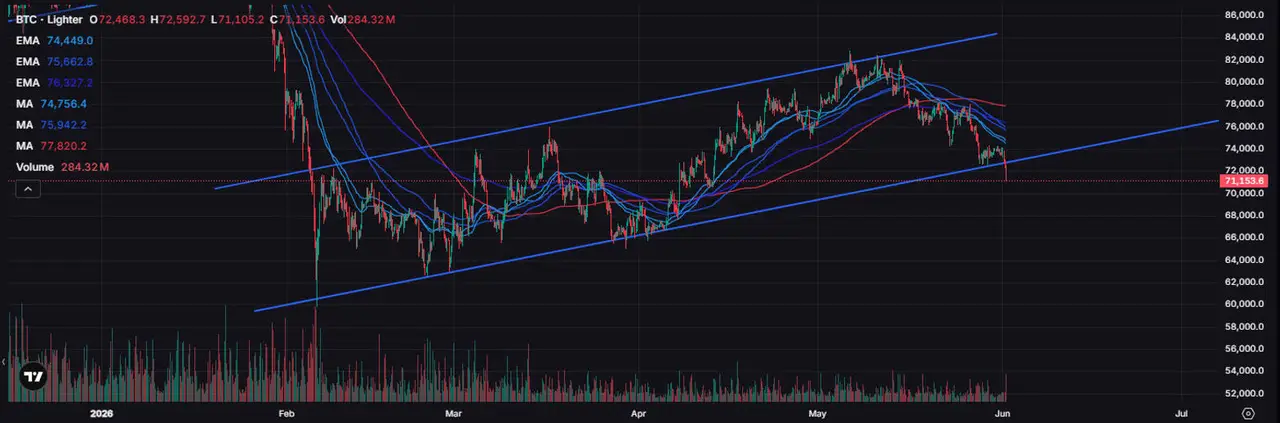 Screenshot dankshard posted: candlestick